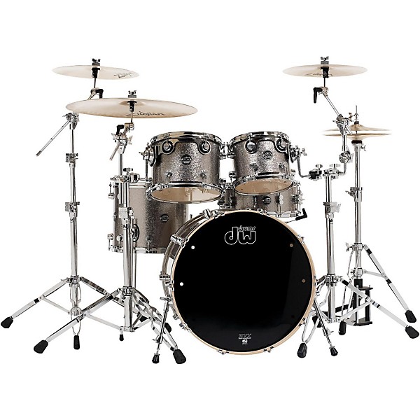DW Performance Series 5-Piece Shell Pack Titanium Sparkle Finish with Chrome Hardware
