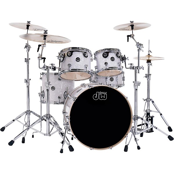 DW Performance Series 5-Piece Shell Pack White Marine Finish with Chrome Hardware