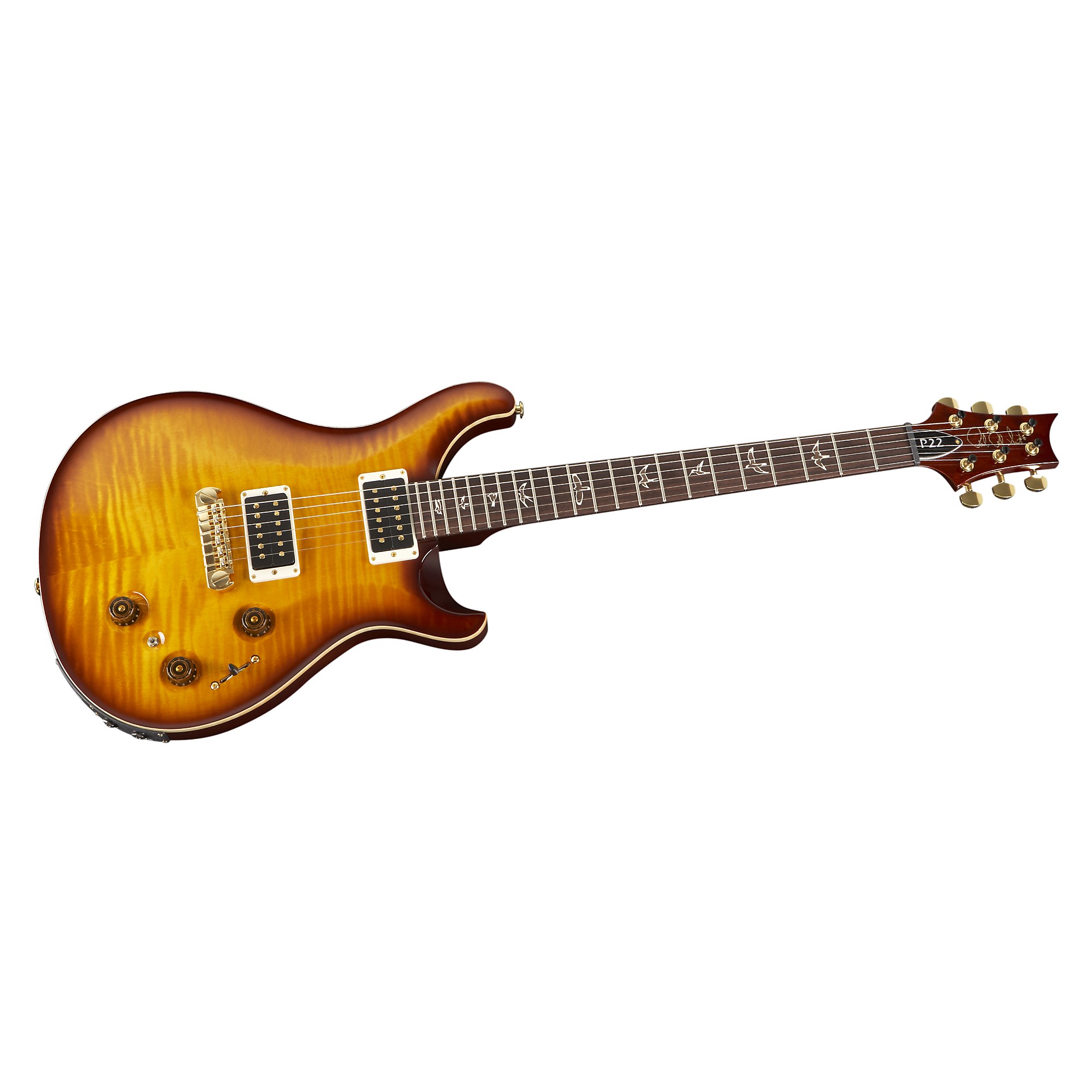 PRS P22 Flame Maple Top Electric Guitar Solana Burst Nickel