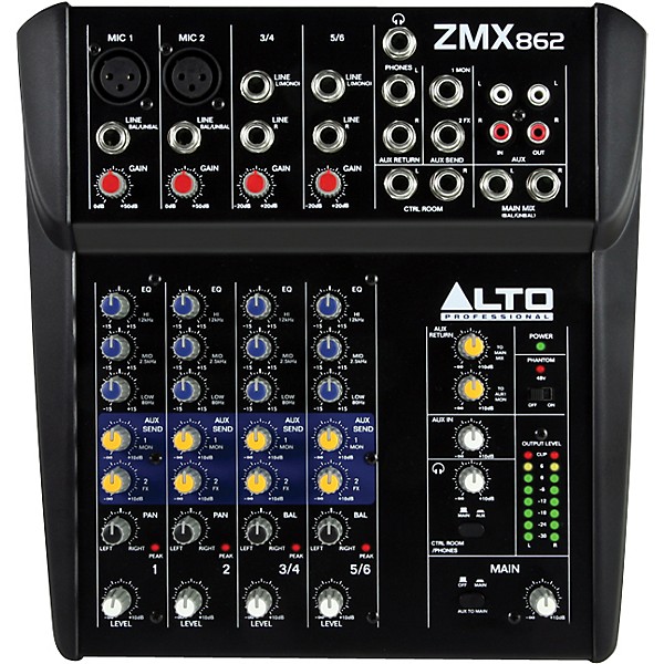 Alto Zephyr Series ZMX862 6-Channel Compact Mixer