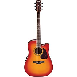 Ibanez Artwood Series AW300ECE Solid Top Dreadnought Cutaway Acoustic-Electric Guitar