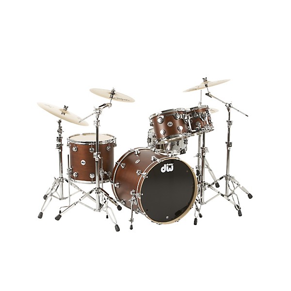 Open Box DW Collector's Series 4-Piece Shell Pack Level 1 Twisted Walnut Chrome Hardware