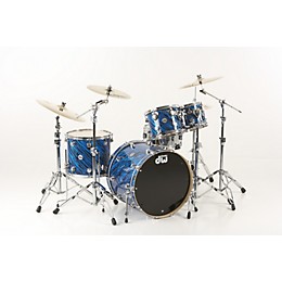 DW Collector's Series 4-Piece Shell Pack With 23" Bass Drum Twisted Blue Onyx Chrome Hardware