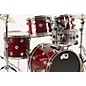 DW Collector's Series 4-Piece Double Bass Drum Shell Pack Ruby Red Glass Chrome Hardware