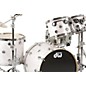 DW SSC Collectors Series 4-Piece Finish Ply Shell Pack With 22" Bass Drum Satin White Twisted Chrome Hardware