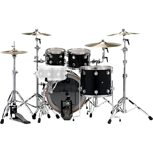 DW SSC Collector's Series 4-Piece Shell Pack Black Ice Chrome Hardware