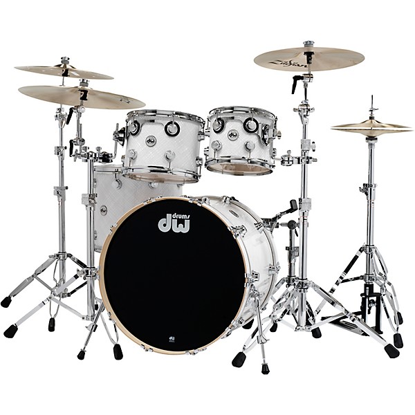 DW SSC Collector's Series 4-Piece Shell Pack White Crystal Chrome Hardware