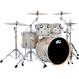 DW SSC Collectors Series 4-Piece Satin Oil Shell Pack With 22" Bass Drum Broken Glass Finish Ply