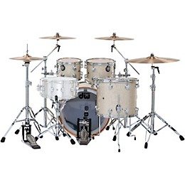 DW SSC Collectors Series 4-Piece Satin Oil Shell Pack With 22" Bass Drum Broken Glass Finish Ply