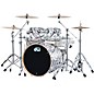 DW SSC Collectors Series 4-Piece Satin Oil Shell Pack With 22" Bass Drum White Glass Contrail Finish Ply