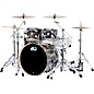 DW SSC Collectors Series 4-Piece Satin Oil Shell Pack With 22" Bass Drum Smoke Glass Contrail Finish Ply