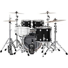 DW SSC Collectors Series 4-Piece Finish Ply Shell Pack With 22" Bass Drum Ebony Satin Oil