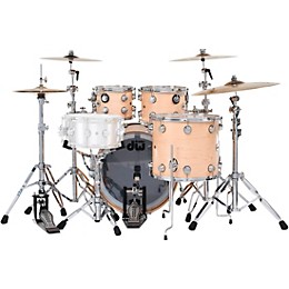 DW SSC Collectors Series 4-Piece Finish Ply Shell Pack With 22" Bass Drum Natural Satin Oil