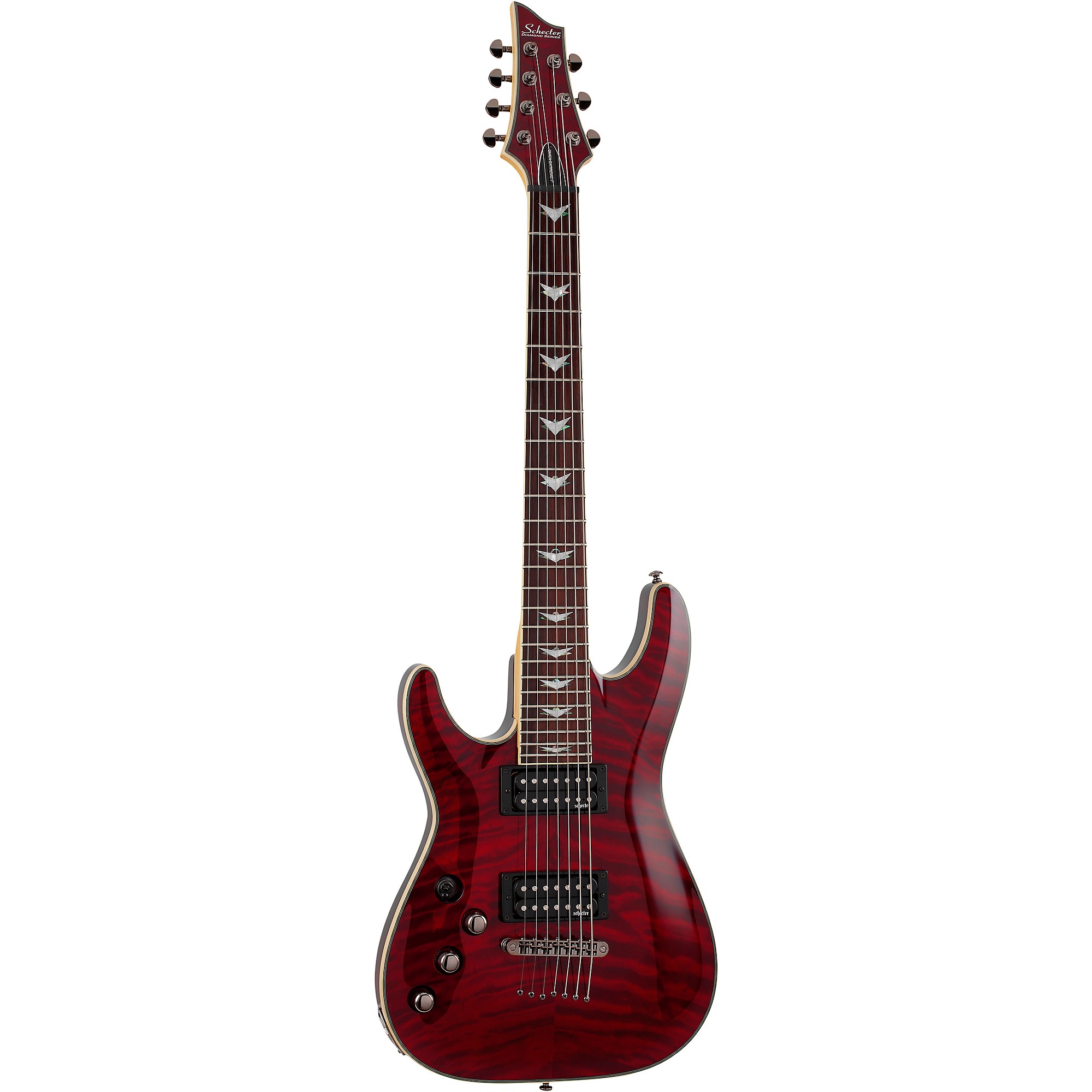 左利きギター7弦｜SCHECTER ( シェクター ) 　OMEN-7　Left Black Schecter Guitar Research Omen Extreme-7 Left-Handed Electric