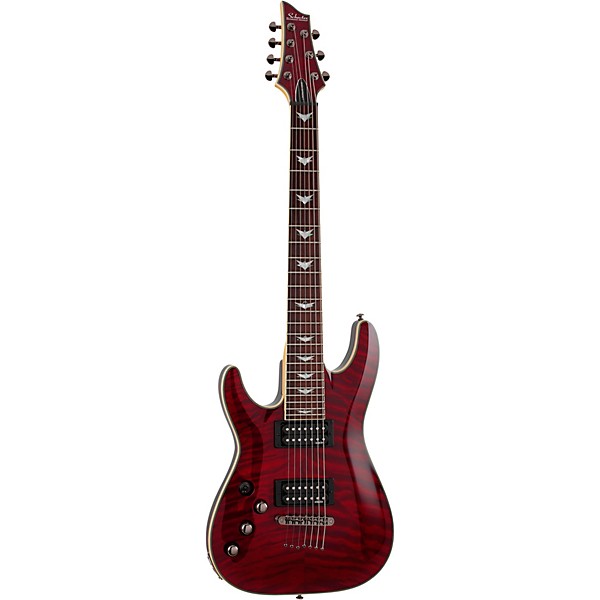 Open Box Schecter Guitar Research Omen Extreme-7 Left-Handed Electric Guitar Level 2 Black Cherry 888366054499