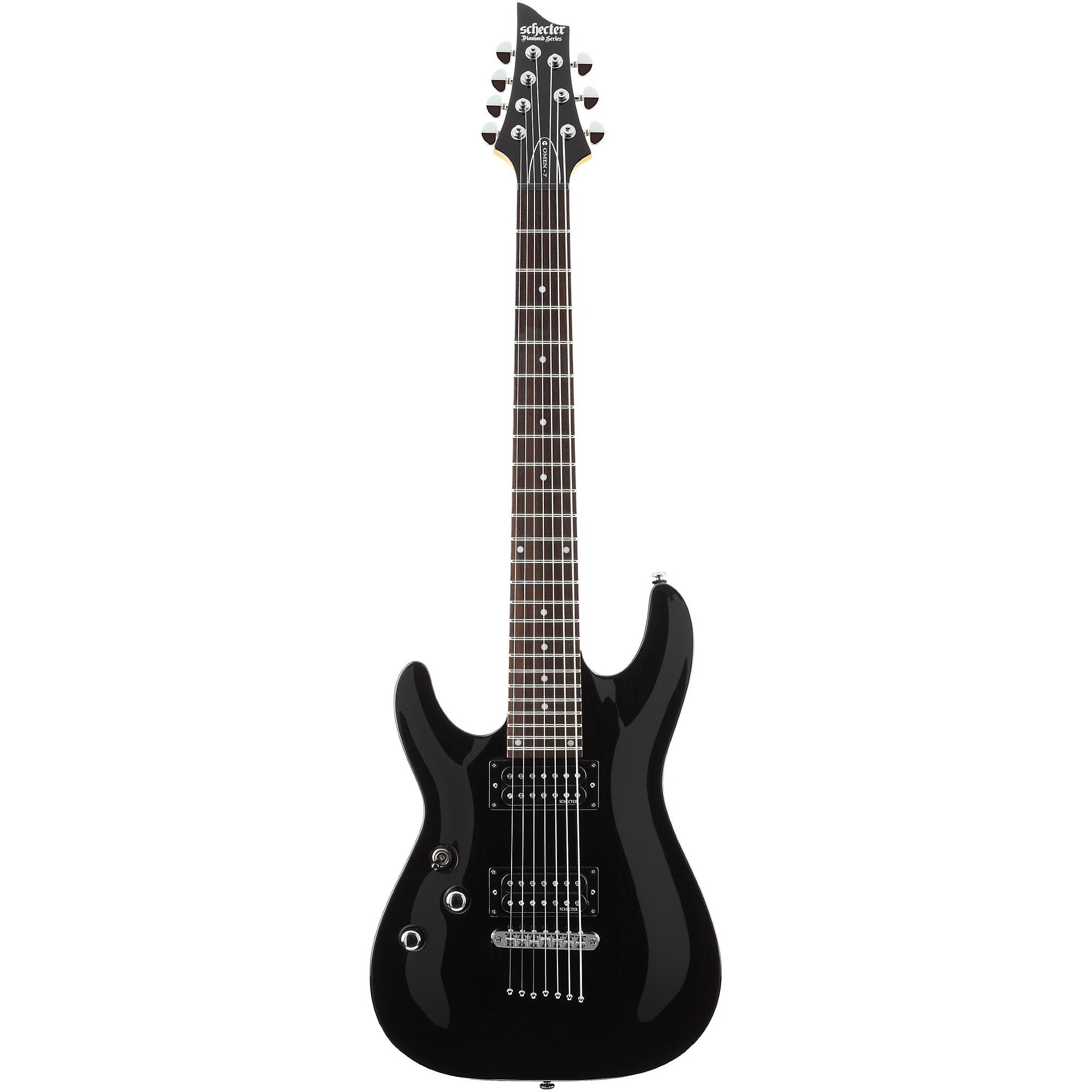 Schecter Guitar Research OMEN-7 Left-Handed Electric Guitar Black | Guitar  Center