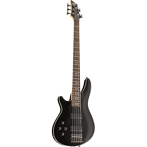 Schecter Guitar Research Omen-5 Bass Left-Handed Electric Guitar Black