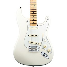 Fender American Standard Stratocaster Electric Guitar with Maple Fingerboard Olympic White Maple Fingerboard