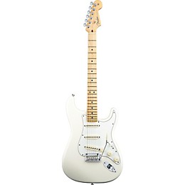 Fender American Standard Stratocaster Electric Guitar with Maple Fingerboard Olympic White Maple Fingerboard