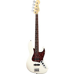 Open Box Fender American Standard Jazz Bass Level 1 Olympic White Rosewood Fingerboard