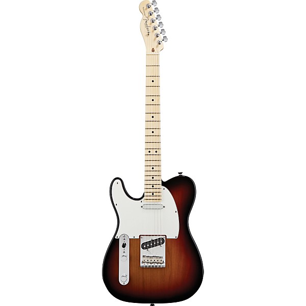 Fender American Standard Telecaster Left-Handed Electric Guitar with Maple Fingerboard 3-Color Sunburst Maple Fingerboard