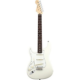 Fender American Standard Stratocaster Left-Handed Electric Guitar Olympic White Rosewood Fingerboard