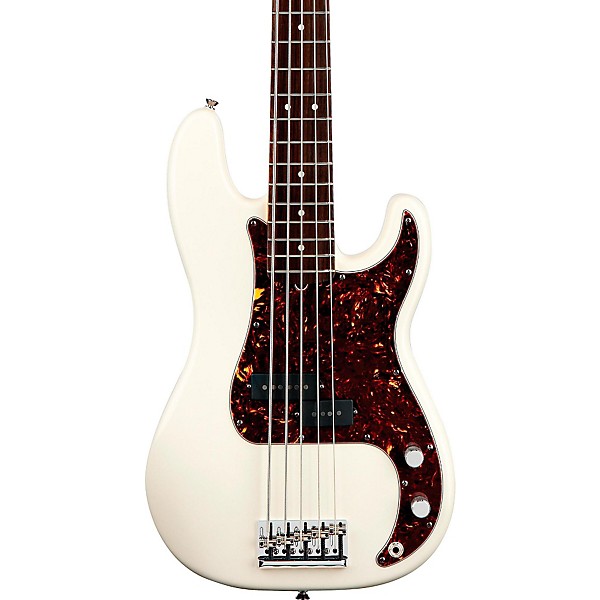 Fender American Standard Precision Bass V Olympic White Rosewood Fingerboard