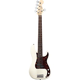 Fender American Standard Precision Bass V Olympic White Rosewood Fingerboard