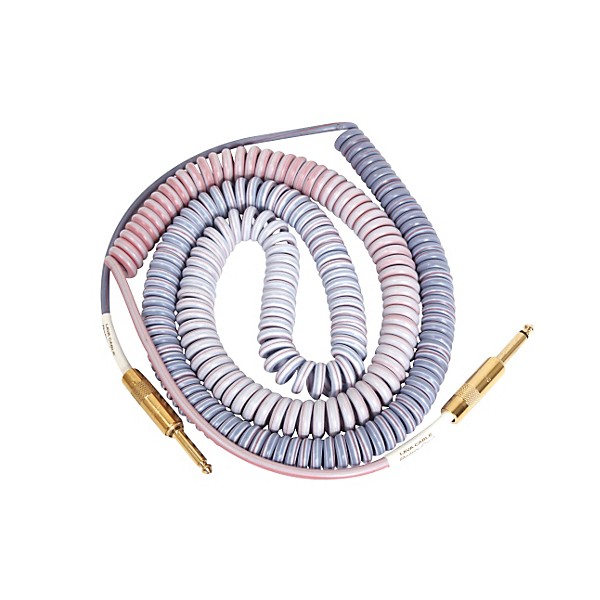 Lava Morph Coil Instrument Cable Straight Silent to Straight Reds, Pinks, Brown, Blue 25 ft.