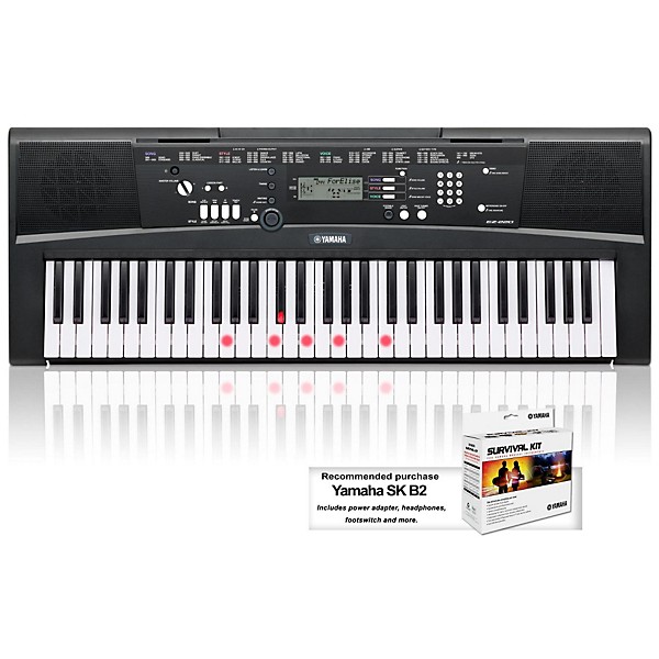 Open Box Yamaha EZ-220 61-Key Lighted Key Portable Keyboard Level 2  888365525808