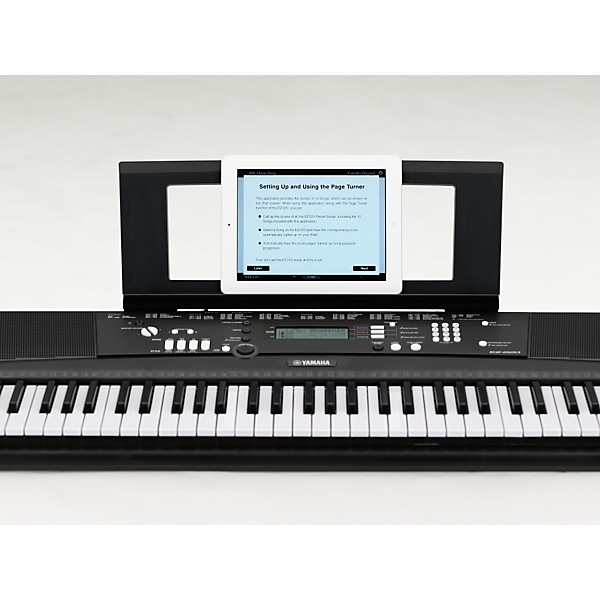 Open Box Yamaha EZ-220 61-Key Lighted Key Portable Keyboard Level 2  888365525808