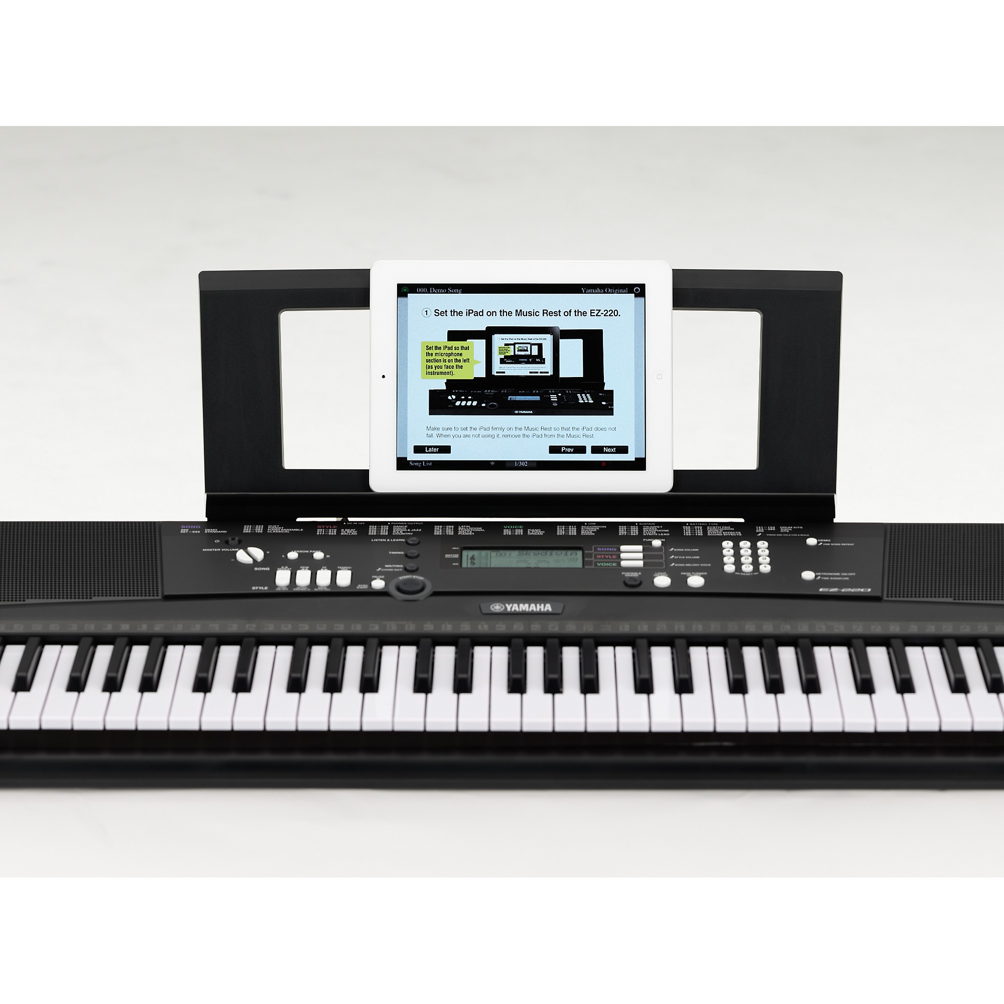 Restock Yamaha EZ-220 61-Key Lighted Key Portable Keyboard