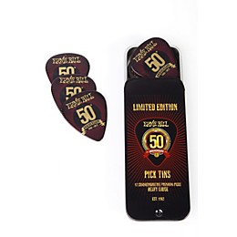 Ernie Ball Limited Edition 50th Anniversary Heavy Picks with Tin Heavy