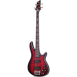 Schecter Guitar Research Hellraiser Extreme-4 Electric Bass Guitar Satin Crimson Red Burst