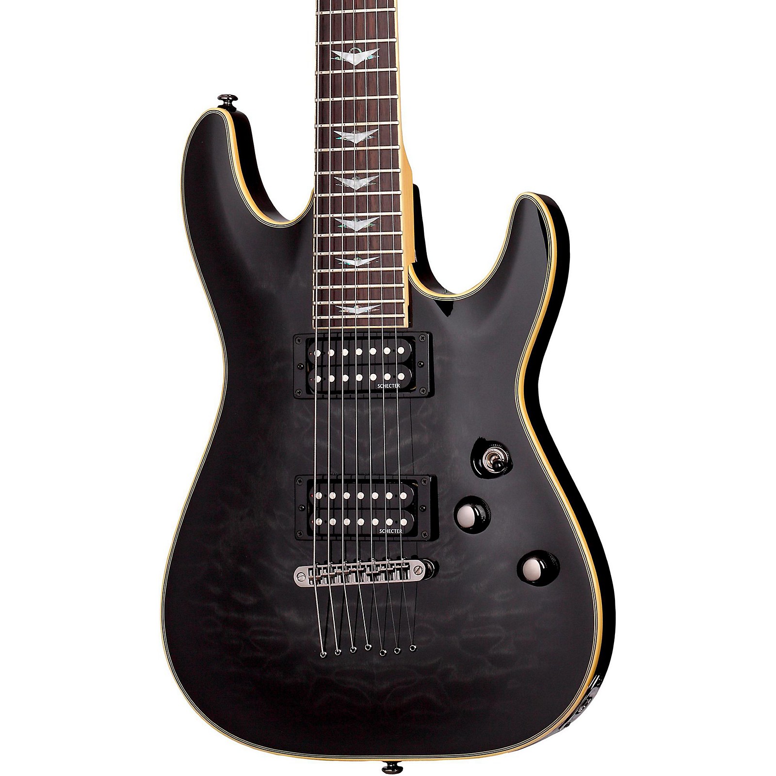 Schecter Guitar Research Omen Extreme-7 Electric Guitar See-Thru