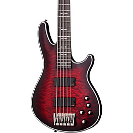 Schecter Guitar Research Hellra... Schecter Guitar Research Hellraiser Extreme-5 Electric Bass Guitar Satin Crimson Red Burst