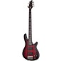 Open Box Schecter Guitar Research Hellraiser Extreme-5 Electric Bass Guitar Level 1 Satin Crimson Red Burst