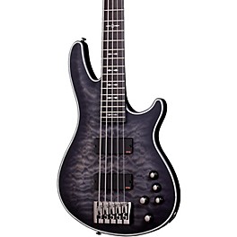 Blemished Schecter Guitar Research Hellraiser Extreme-5 Electric Bass Guitar Level 2 Satin See-Thru Black 197881199951