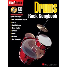 Hal Leonard FastTrack Drums Rock Songbook Book/CD