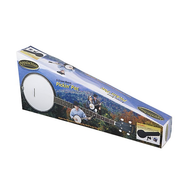 Open Box Regal Appalachian 5-String Banjo Pickin' Pack Level 1 Mahogany resonator