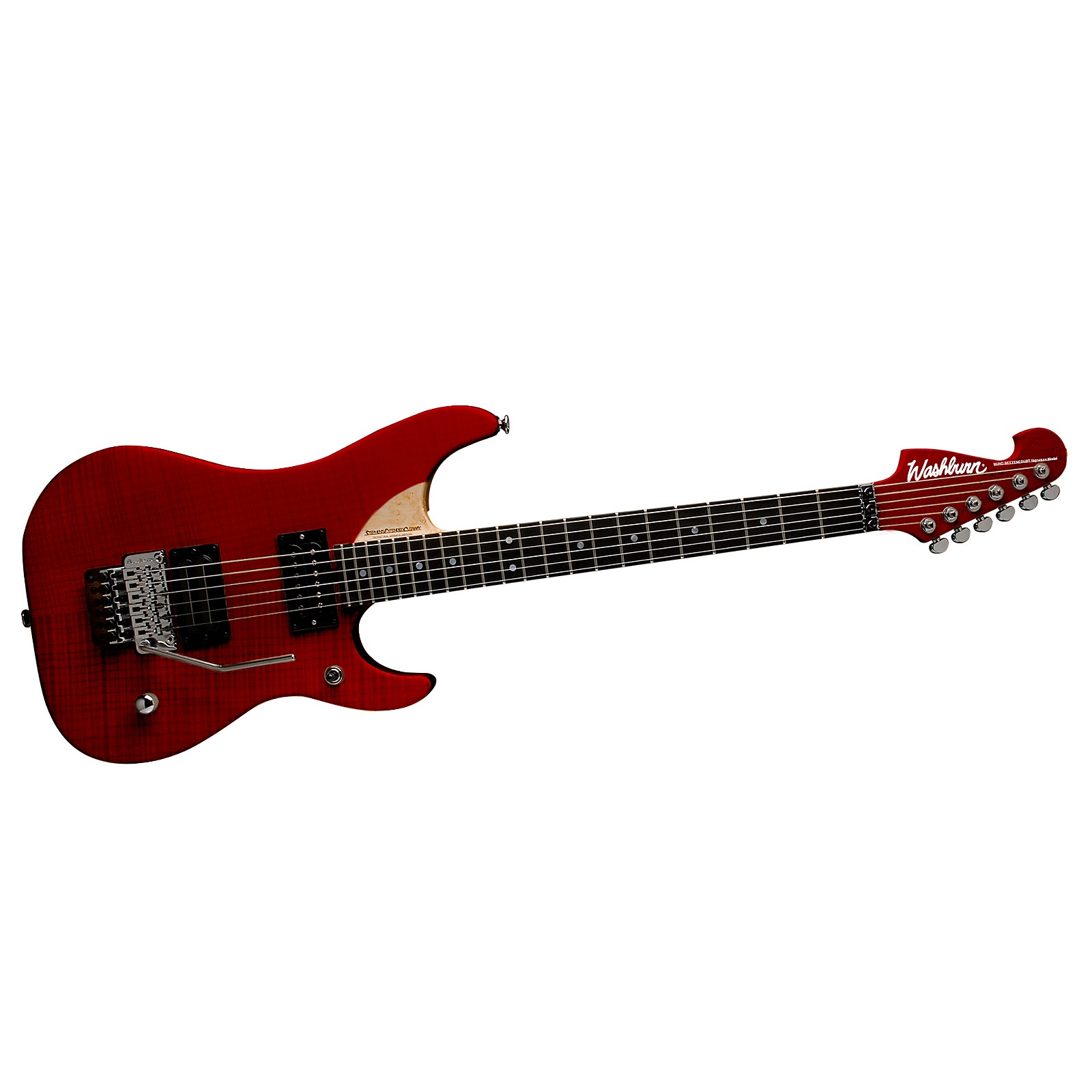 Washburn Nuno N24 Flame Guitar Matte Transparent Red | Center