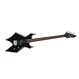 B.C. Rich Warlock One Electric Bass Guitar Black with Widow