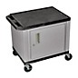 H. Wilson Adjustable-Height Tuffy Cart with Lockable Cabinet Black and Nickel Small-Large thumbnail