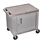 H. Wilson Adjustable-Height Tuffy Cart with Lockable Cabinet Gray and Nickel Small-Large thumbnail