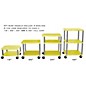H. Wilson Adjustable-Height Open Shelf Tuffy Cart Yellow and Nickel Small-Large thumbnail