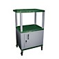 H. Wilson Tuffy Cart with Lockable Cabinet Hunter Green and Nickel Small thumbnail