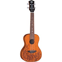 Luna Mo Mah Concert Ukulele Mahogany Lizard Design