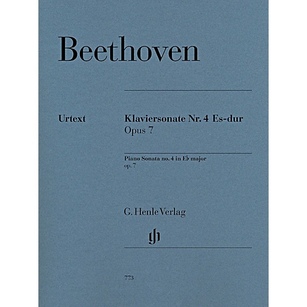 G. Henle Verlag Piano Sonata No. 4 in E-Flat Major, Op. 7 by Beethoven - Henle Urtext Edition