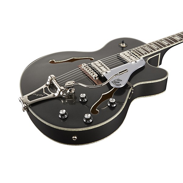 Open Box Epiphone Limited Edition Emperor Swingster Black Royale Electric Guitar Level 1 Black Pearl