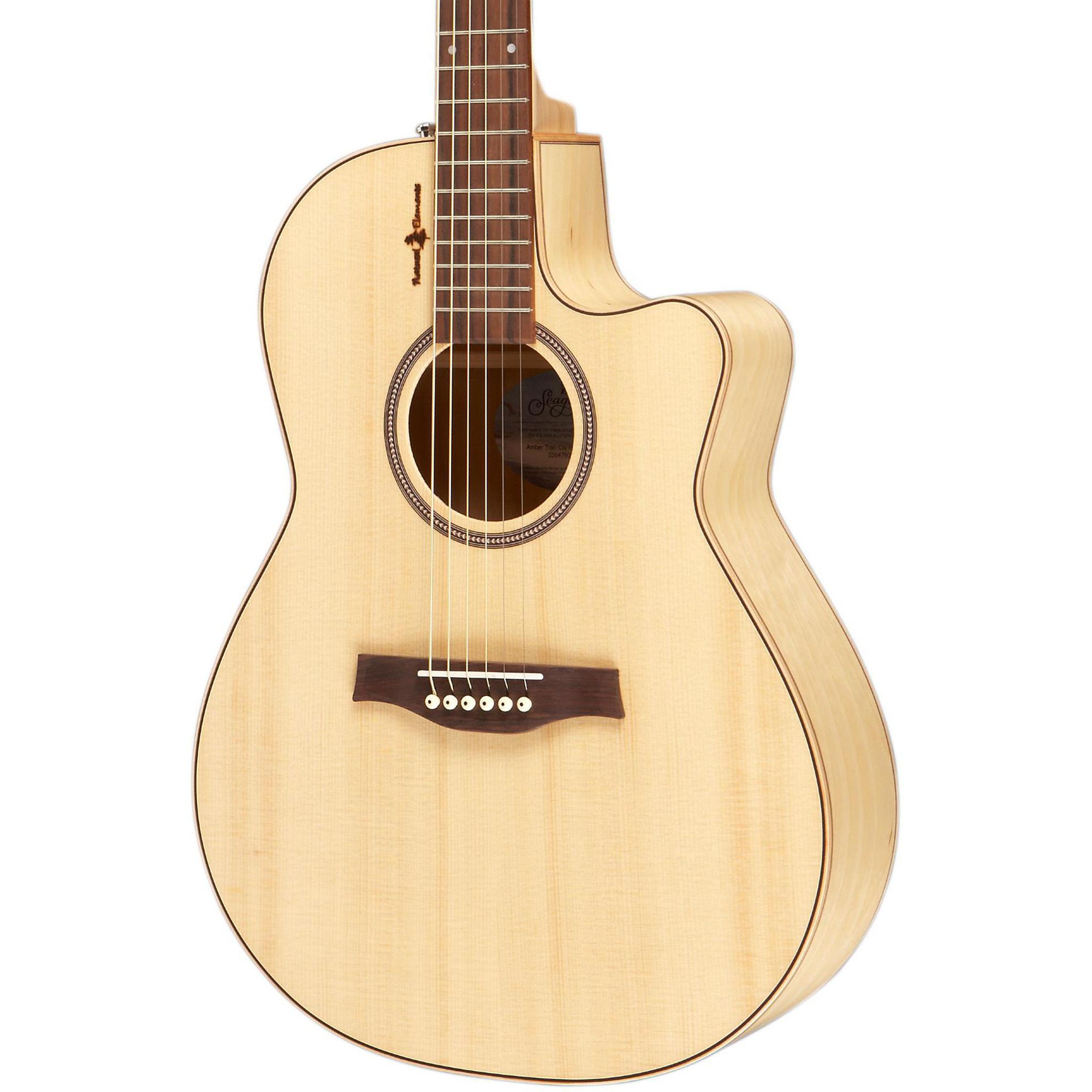 送料無料◆2025新品  Open Box Acoustic-Electric SG Folk CW Trail Amber Seagull ギター